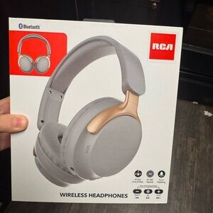 RCA Wave 58 Wireless Headphones - Gray and Gold